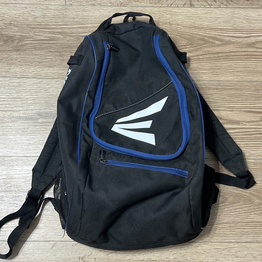 Easton Fence Hanging Baseball Black W/ Blue Trim Backpack